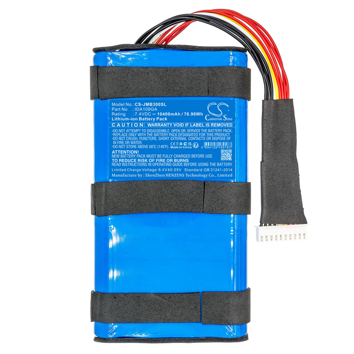 7.4V, Li-ion, 10400mAh, Batterie de haut-parleur compatible avec Jbl, Boombox 3, Ica068ga, 76.96Wh Haut-parleur Cameron Sino Technology Limited