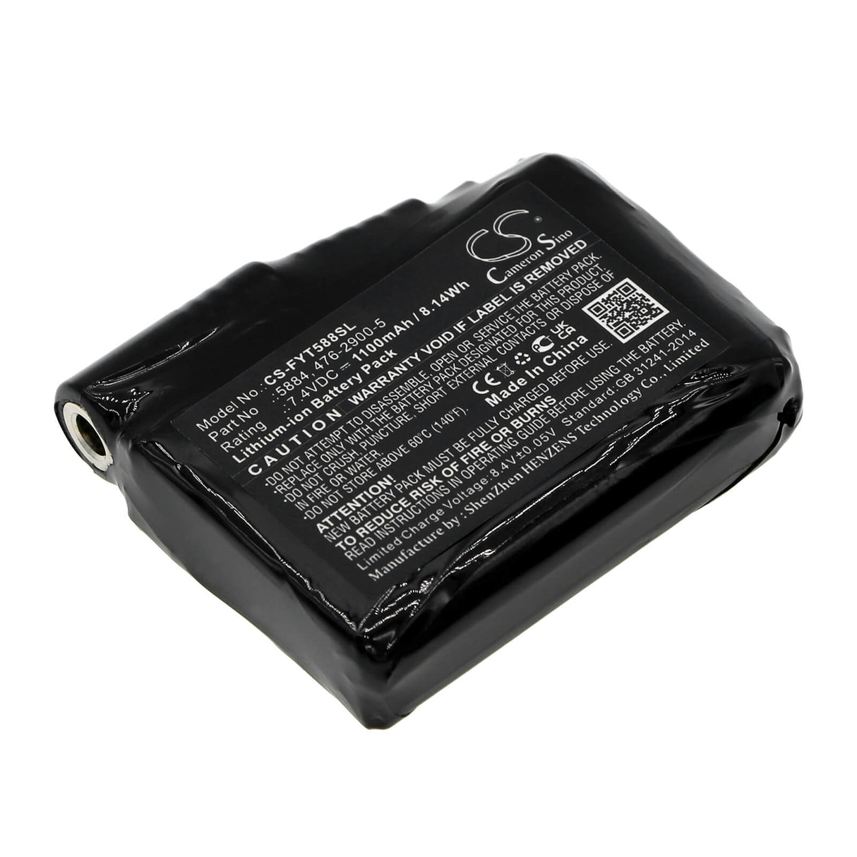 7.4V, Li-ion, 1100mAh, Heated Clothes battery fits Fly Racing, 476-2900-5, Heated Glove, Ignitor Gloves, 8.14Wh Heated Clothes Cameron Sino Technology Limited