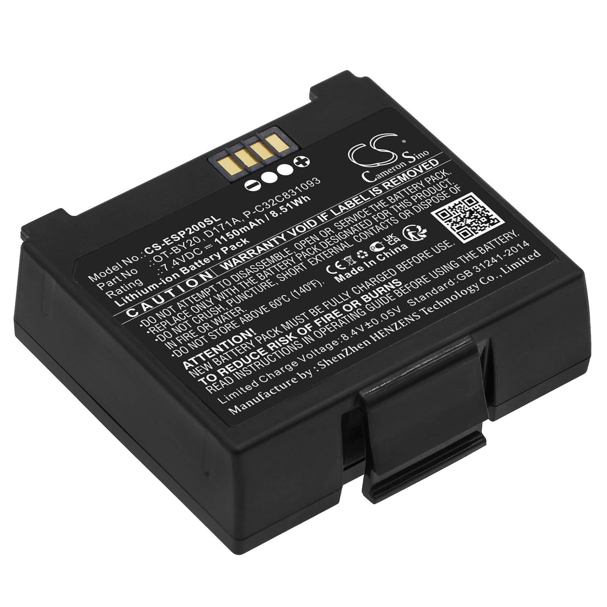 7.4V, Li-ion, 1150mAh, Portable Printer battery fits Epson, 2165069, Mobilink Tm-p20ii, Tmp20, 8.51Wh Portable Printer Cameron Sino Technology Limited