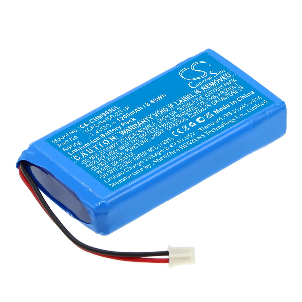 7.4v, Li-ion, 1200mah, Amplifier Battery Fits Chord Mojo Headphone Amplifier, 8.88wh Amplifier Cameron Sino Technology Limited