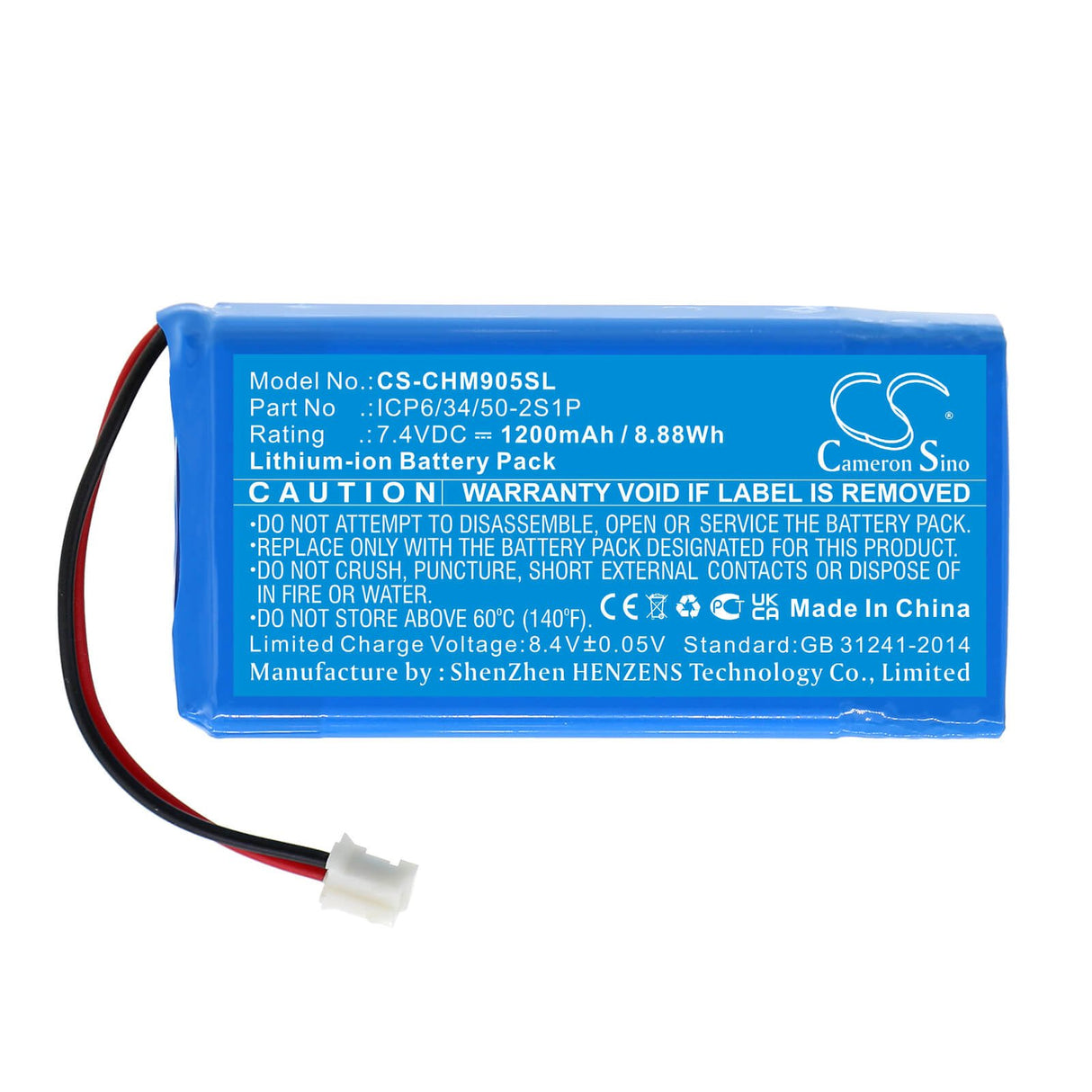 7.4v, Li-ion, 1200mah, Amplifier Battery Fits Chord Mojo Headphone Amplifier, 8.88wh Amplifier Cameron Sino Technology Limited