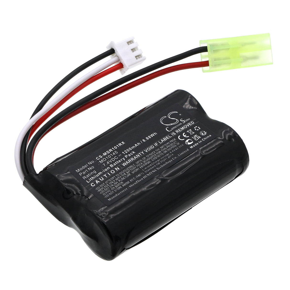 7.4V, Li-ion, 1200mAh Cars Battery fits Modster, Vector Sr48 Brushed, 8.88Wh Cars Cameron Sino Technology Limited