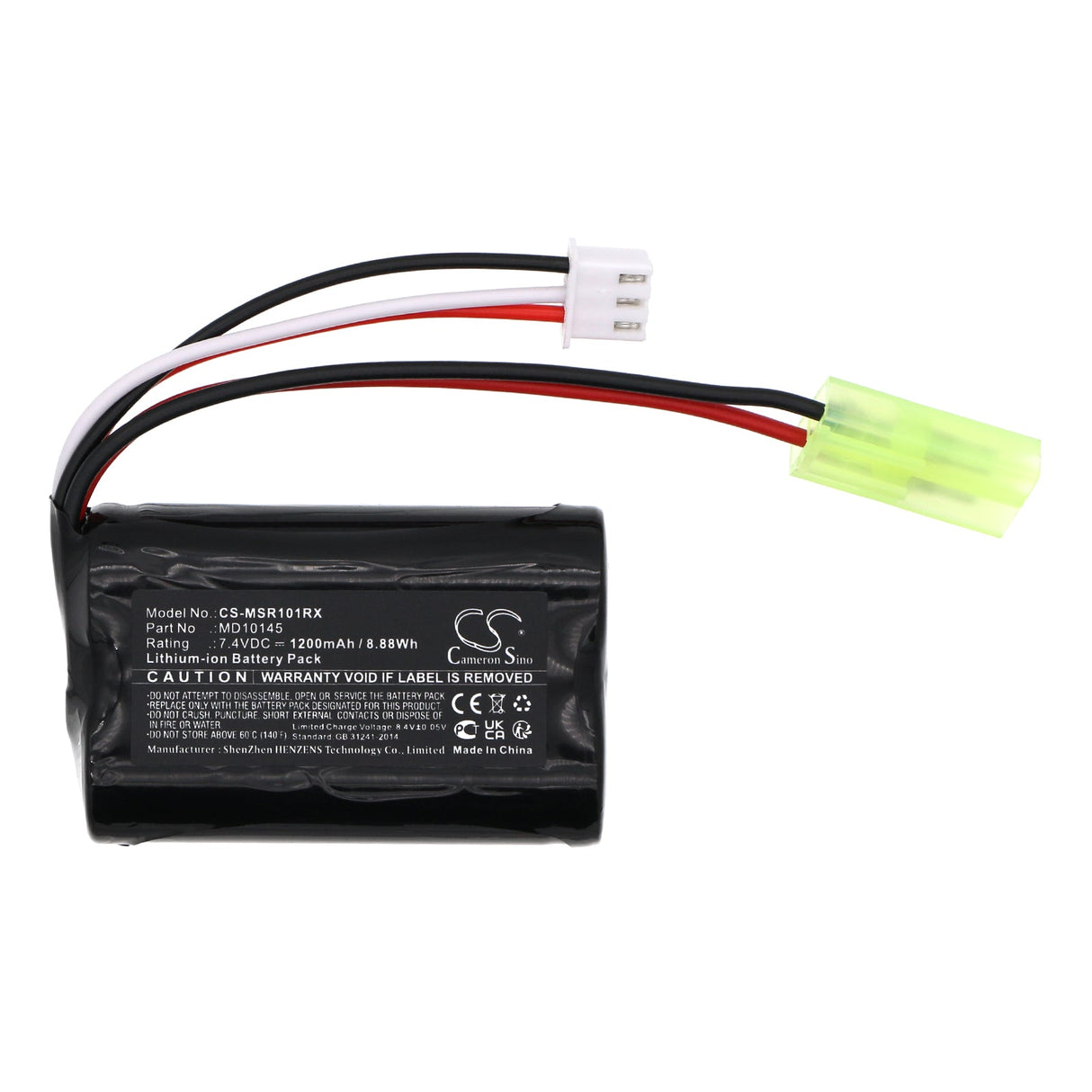 7.4V, Li-ion, 1200mAh Cars Battery fits Modster, Vector Sr48 Brushed, 8.88Wh Cars Cameron Sino Technology Limited