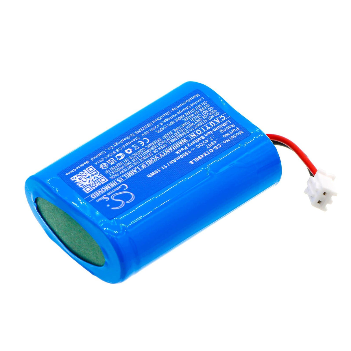 7.4V, Li-ion, 1500mAh, Batterie d'éclairage de secours compatible avec Dotlux, 4967, Flashground, Flashwall, 11.10Wh Éclairage de secours Cameron Sino Technology Limited