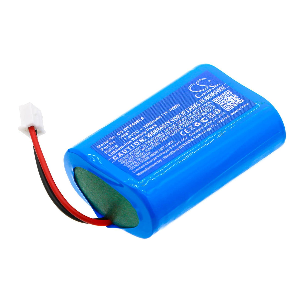 7.4V, Li-ion, 1500mAh, Batterie d'éclairage de secours compatible avec Dotlux, 4967, Flashground, Flashwall, 11.10Wh Éclairage de secours Cameron Sino Technology Limited