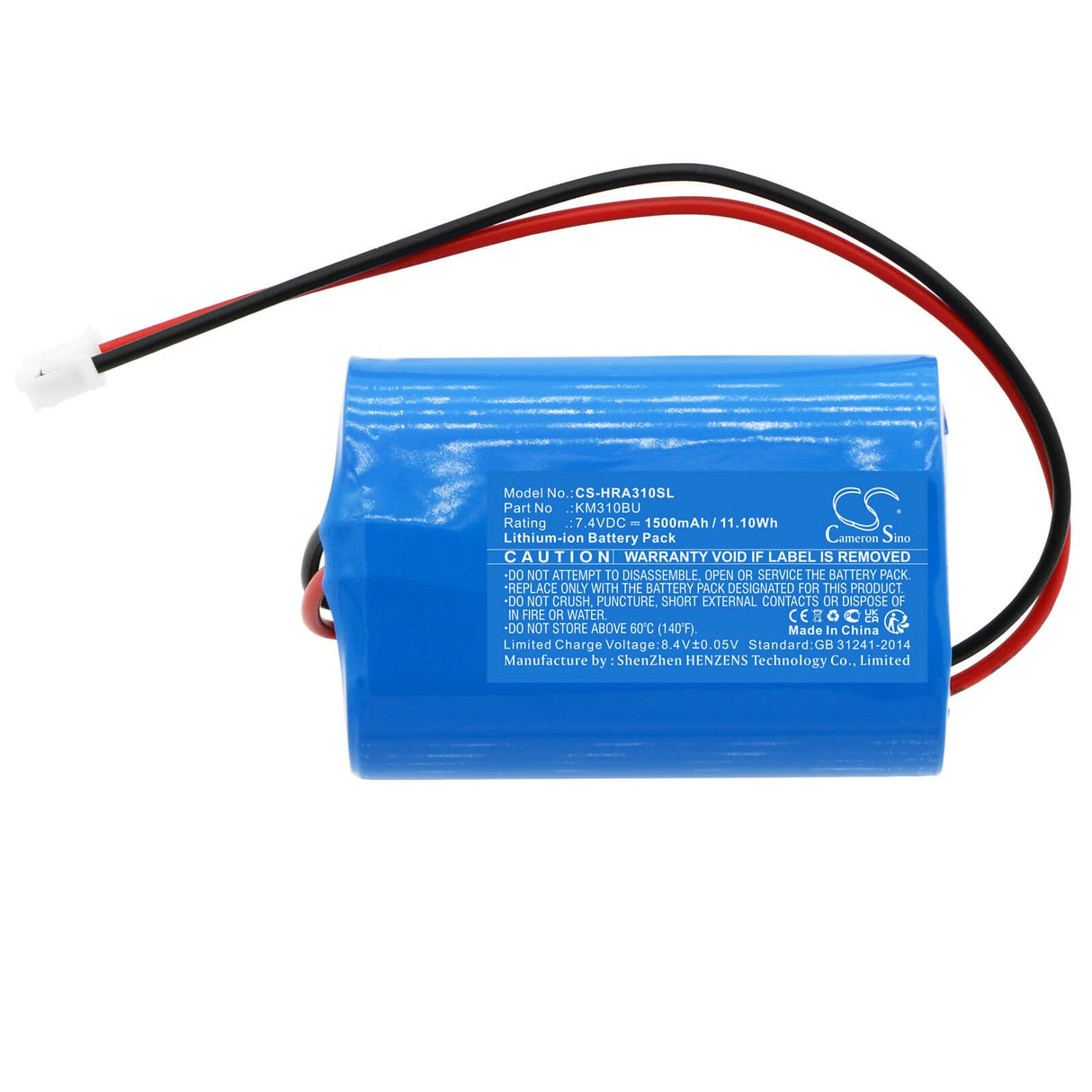 7.4V, Li-ion, 1500mAh, Portable Printer battery fits Hprt, Km310bu, A300l, A300s, 11.1Wh Portable Printer Cameron Sino Technology Limited