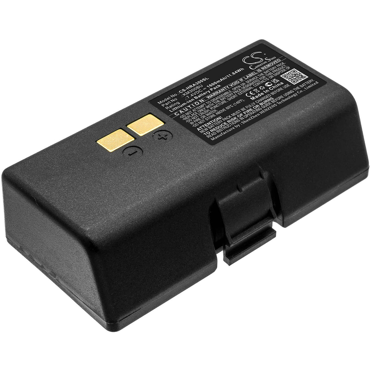 7,4V, Li-ion, 1600mAh, Batterie d'imprimante portable compatible avec Hprt, Km300bu, A300, A318, 11,84Wh Imprimante portable Cameron Sino Technology Limited