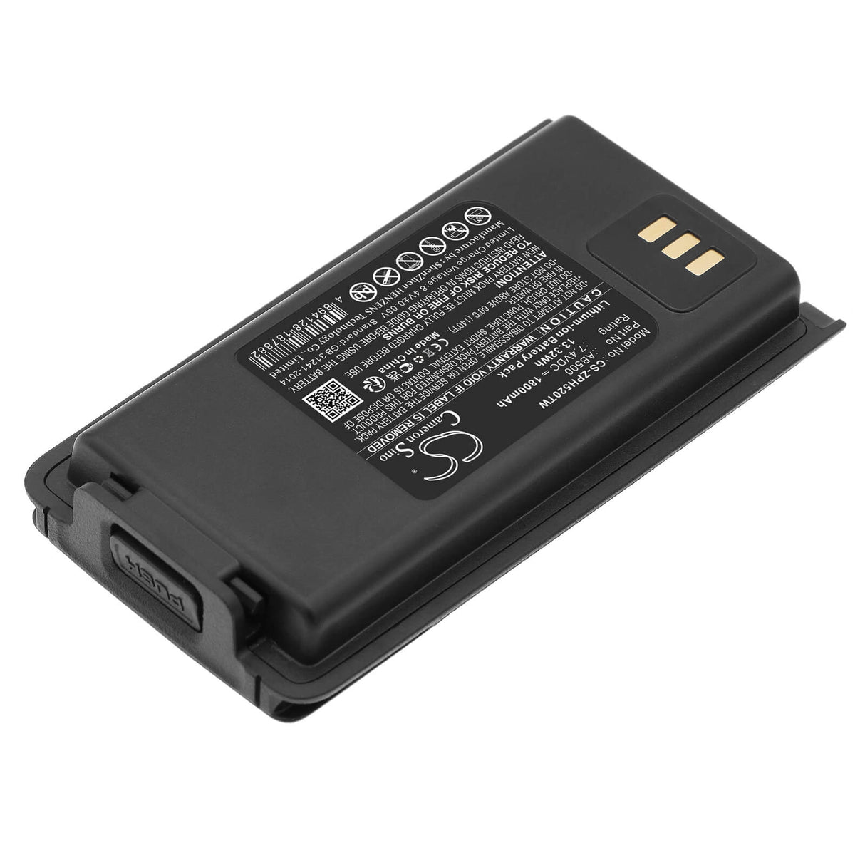 7.4V, Li-ion, 1800mAh, Two-Way Radio battery fits Zte, Ab500, Ph500, Ph520, 13.32Wh Two-Way Radio Cameron Sino Technology Limited