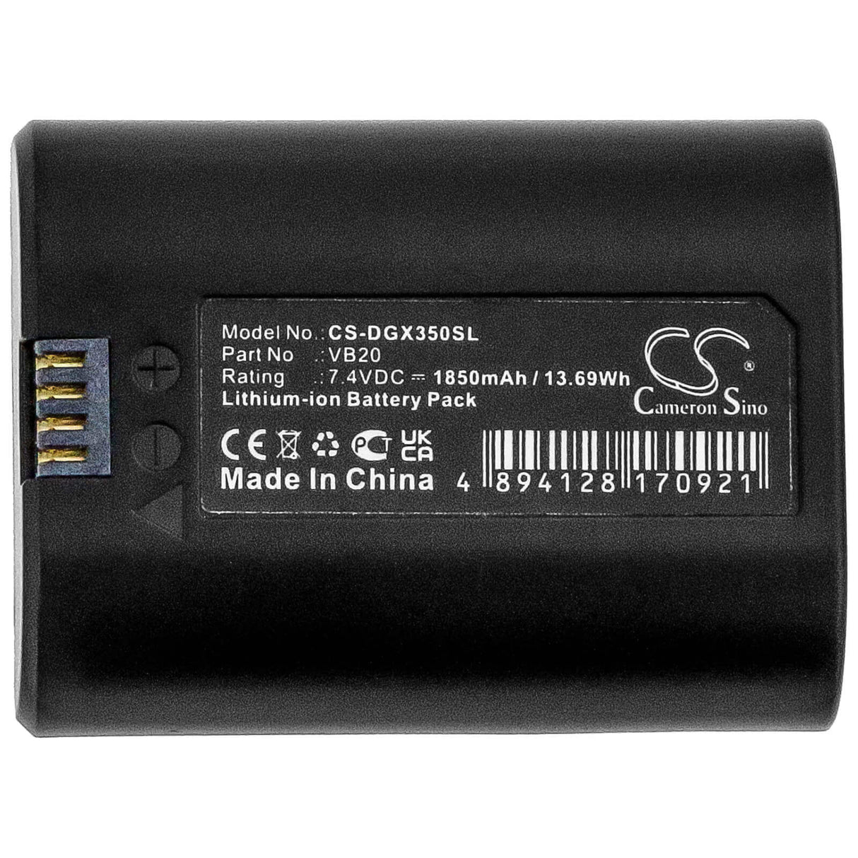 7,4V, Li-ion, 1850mAh, batterie pour éclairage stroboscopique compatible avec Godox, Vb20, V350, V350c, 13,69Wh Éclairage stroboscopique Cameron Sino Technology Limited (Suspendu)
