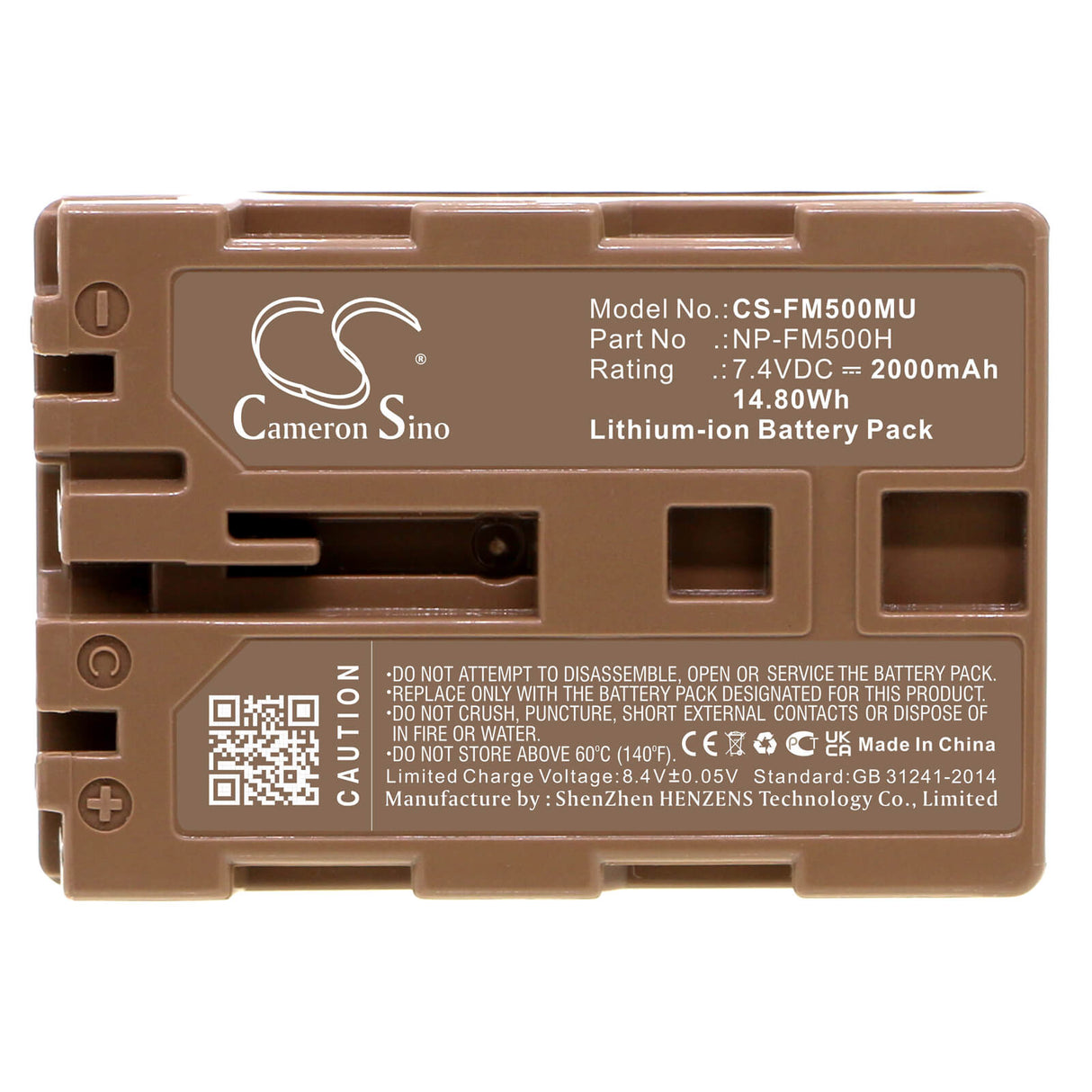7.4V, Li-ion, 2000mAh, Camera battery fits Sony, Np-fm500h, Alpha Dslr-a100, Alpha Dslr-a100/b, 14.8Wh Camera Cameron Sino Technology Limited (Camera)