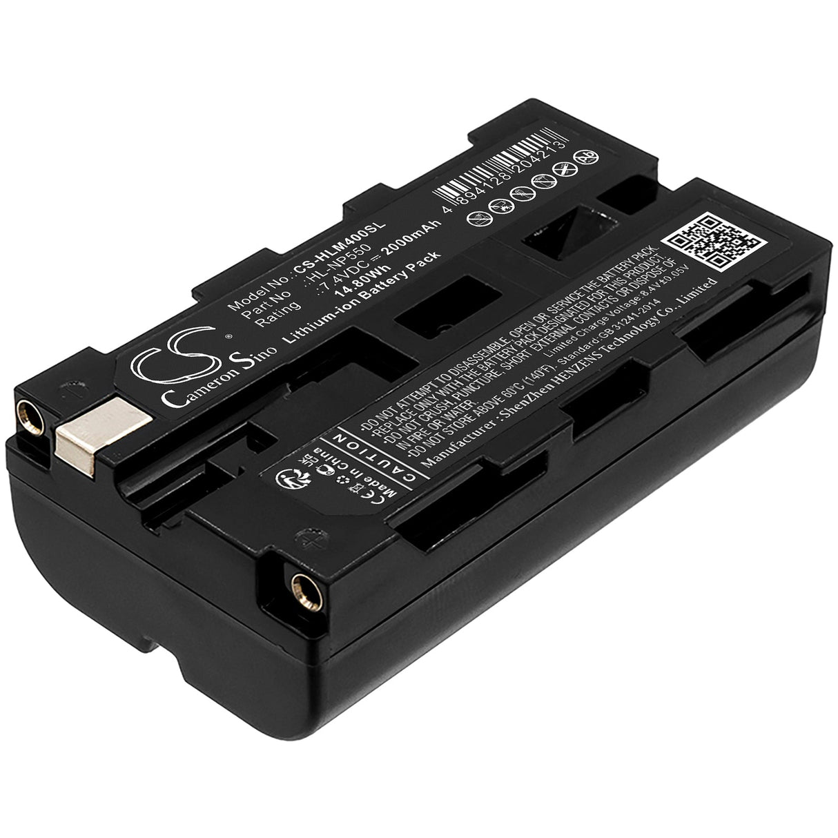 7.4V, Li-ion, 2000mAh, batterie pour émetteurs et récepteurs compatible avec Dji, Hollyland, Hl-np550, Transmission Rx Ddr, Transmission Sdr, 14.8Wh Émetteurs & Récepteur Cameron Sino Technology Limited