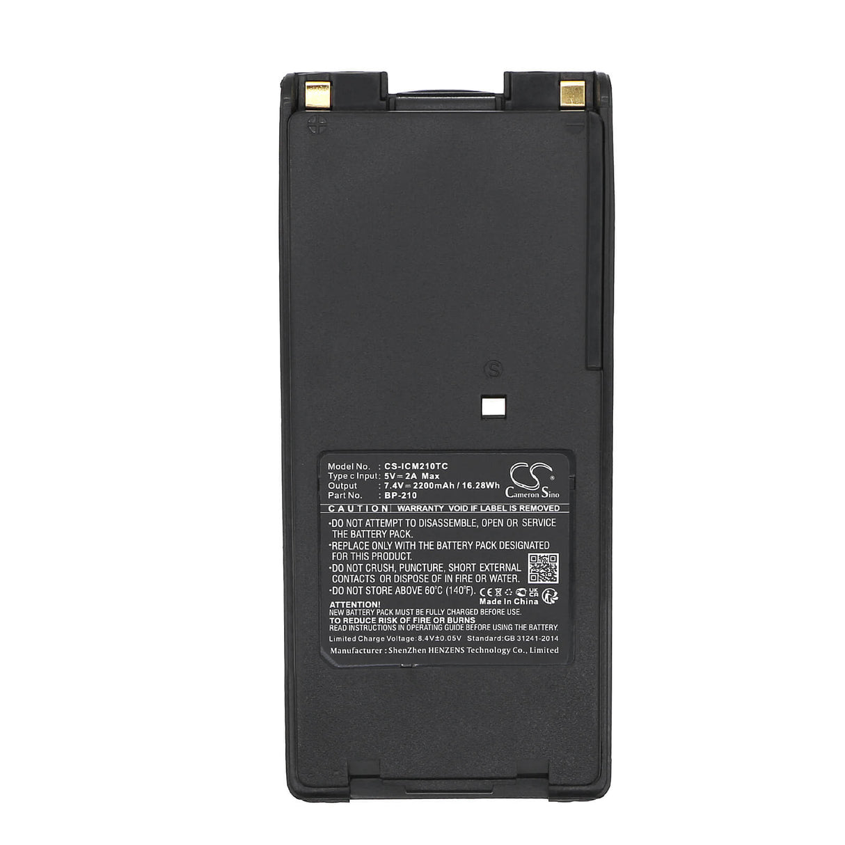 7.4V, Li-ion, 2200mAh, Two Way Radio battery fits Icom, Ic-a24, Ic-a24e, 16.28Wh Two-Way Radio Cameron Sino Technology Limited