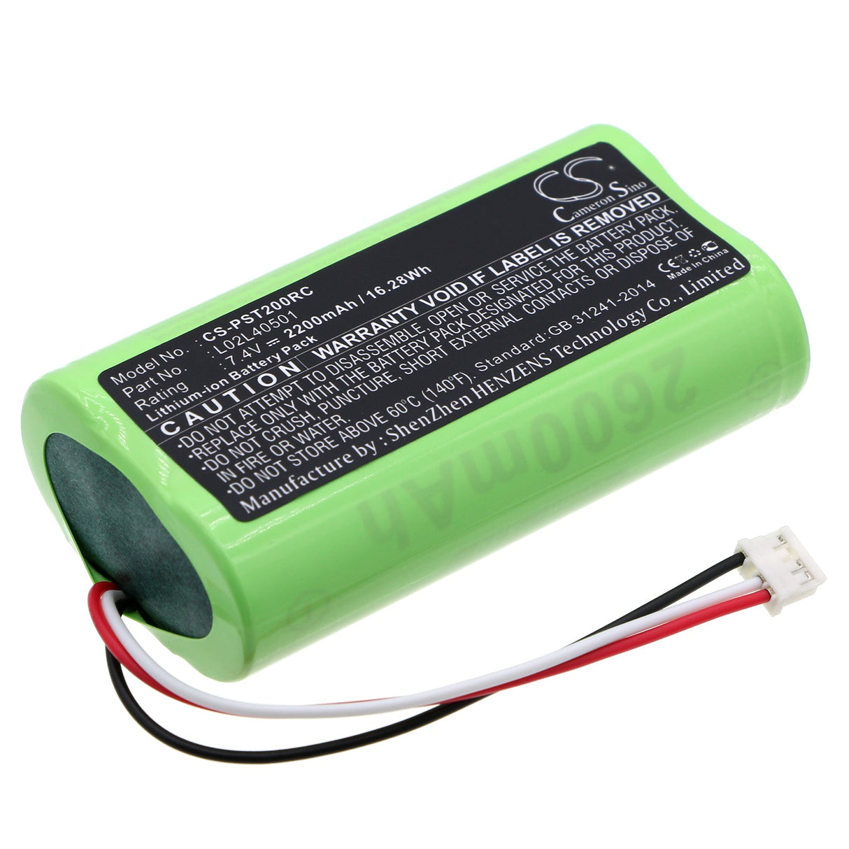 7.4V, Li-ion, 2200mAh, Speaker battery fits Polycom, Sk45l1-g, Soundstation 2w, 16.28Wh Speaker Cameron Sino Technology Limited