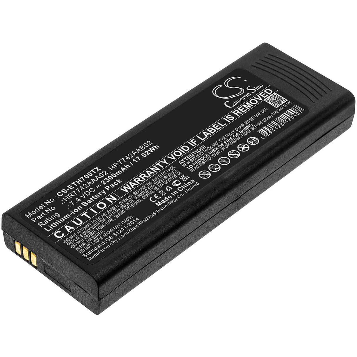 7.4V, Li-ion, 2300mAh, Two-Way Radio battery fits Eads, Cassidian, Hr7742aaa02, P3g, Tph700, 17.02Wh Two-Way Radio Cameron Sino Technology Limited