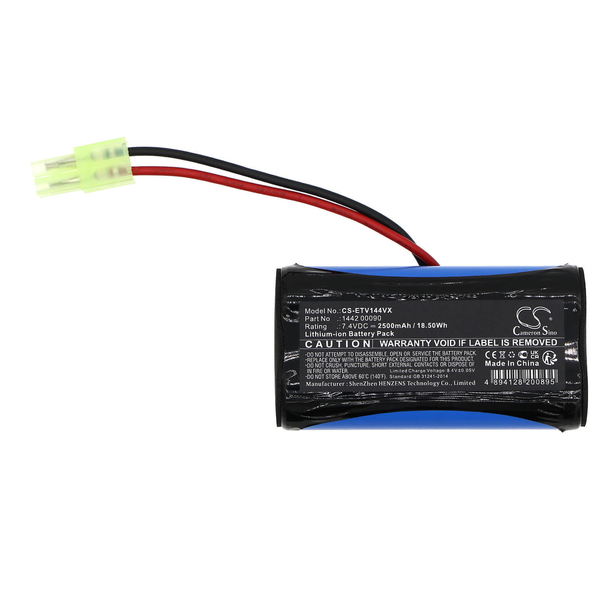 7.4V, Li-ion, 2500mAh, Vacuum Battery fits Eta, 1442 Verto, 18.50Wh Vacuum Cameron Sino Technology Limited
