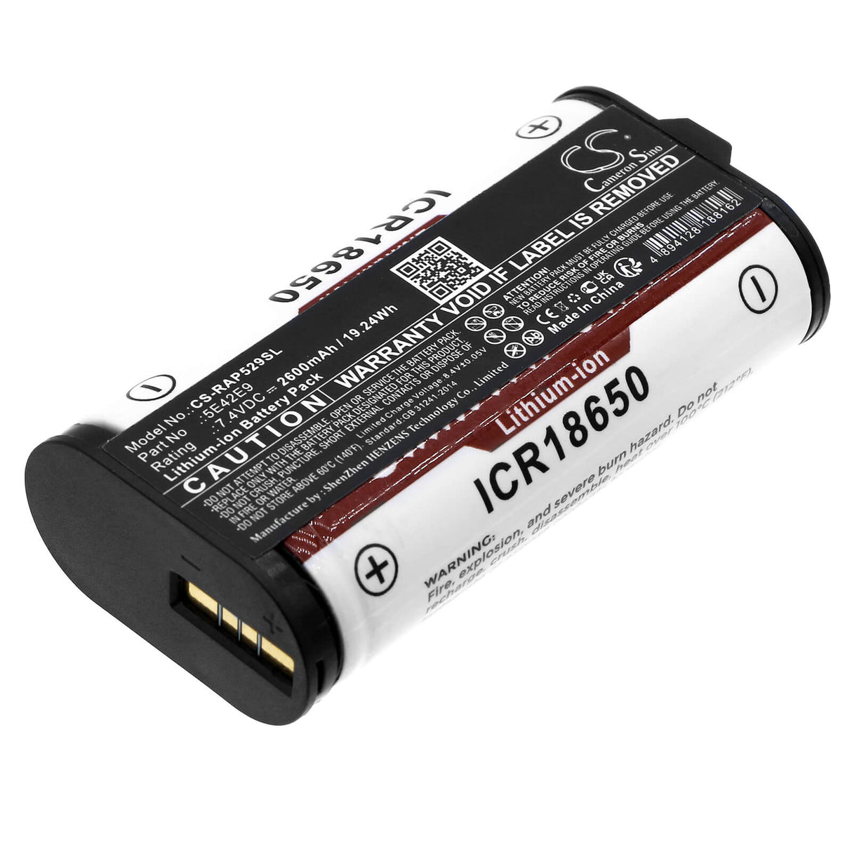7.4v, Li-ion, 2600mah, Alarm Battery Fits Ring, Alarm Home Base Pro Station, 19.24wh Alarm System Cameron Sino Technology Limited