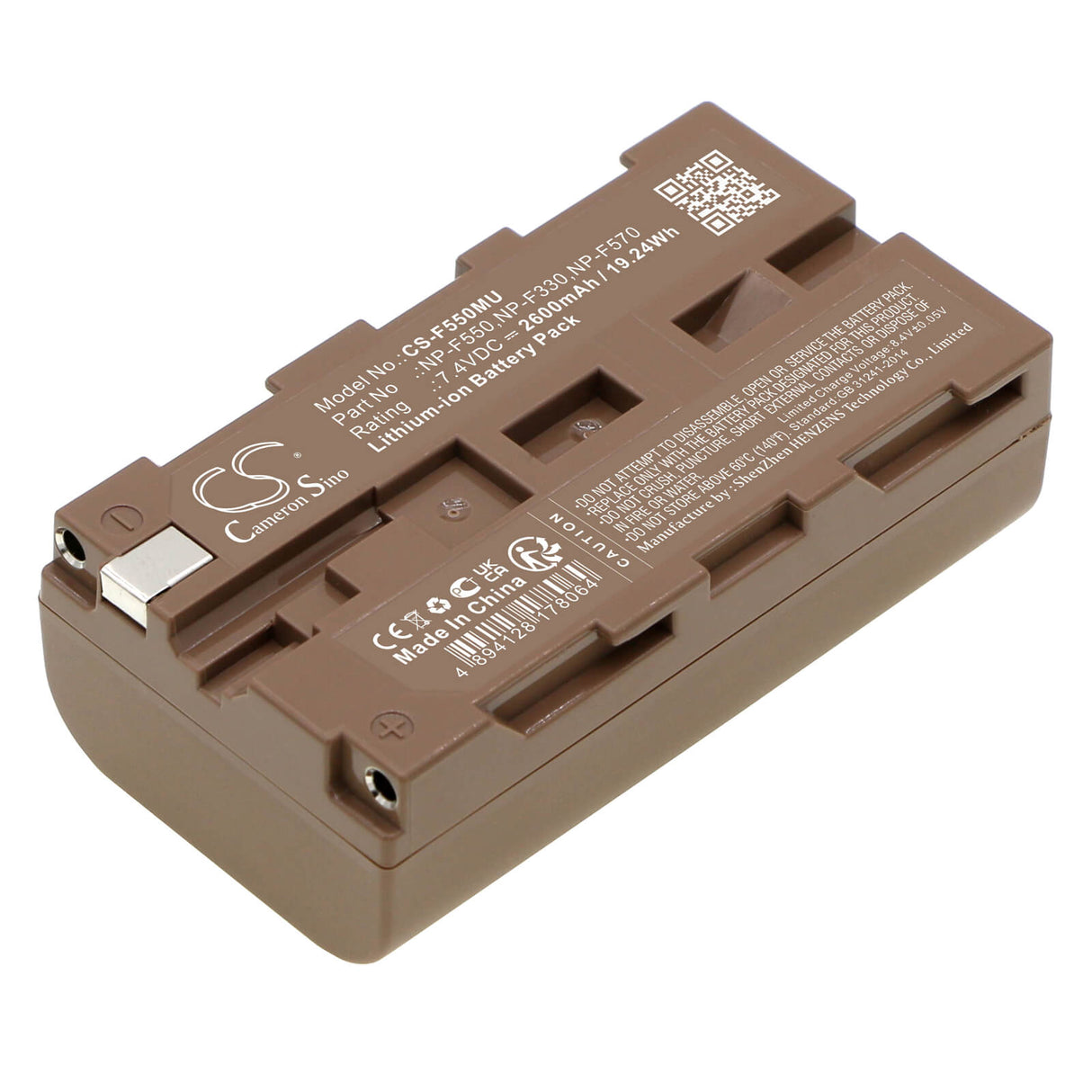 7.4v, Li-ion, 2600mah, Camera Battery Fits Sony NP-F530, NP-F570, NP-F550, 19.24wh Camera Cameron Sino Technology Limited (Camera)