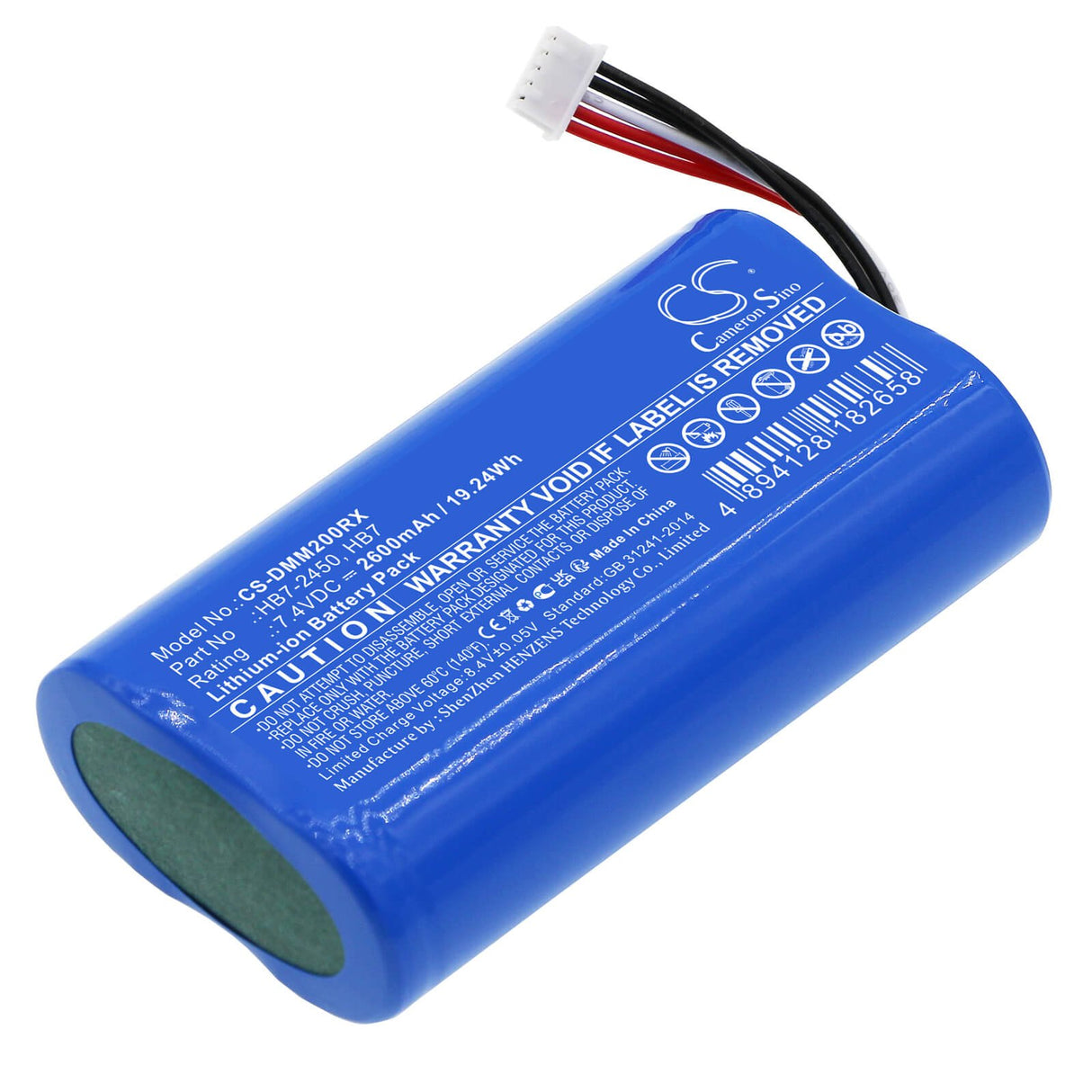 7.4V, Li-ion, 2600mAh, Remote Controller battery fits Dji, Hb7, Mavic Mini 2 Remote Controller, 19.24Wh Remote Controller Cameron Sino Technology Limited