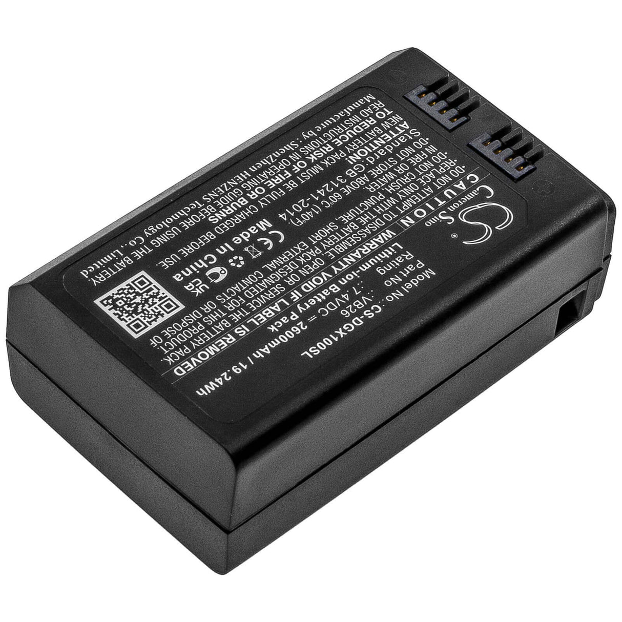 7.4v, Li-ion, 2600mah, Batterie d'éclairage stroboscopique compatible avec Godox, V1, 19.24wh Éclairage stroboscopique Cameron Sino Technology Limited