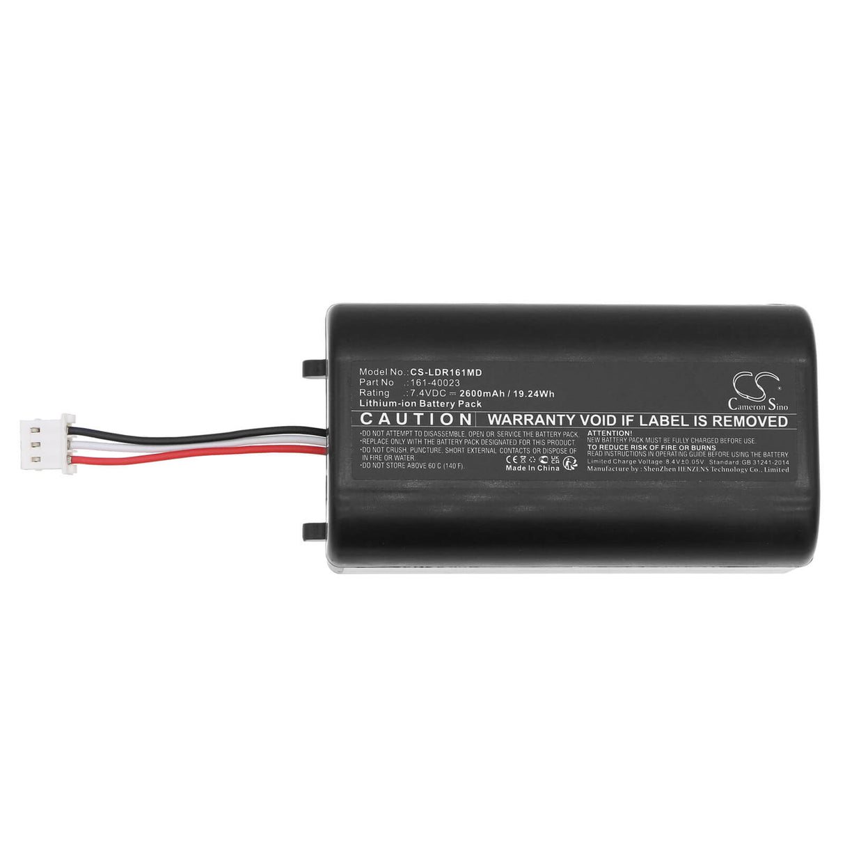 7.4V, Li-ion, 2600mAh, Batterie médicale compatible avec Laerdal, 161-40023, Resusci Baby Qcpr, 19.24Wh Medical Cameron Sino Technology Limited (Medical)