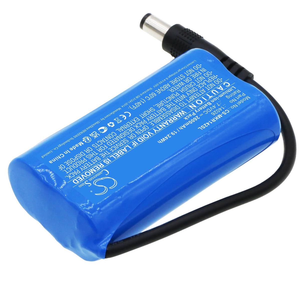 7.4V, Li-ion, 2600mAh, Batterie pour robots programmables compatible avec Makeblock, 14026, Mbot Ranger, Orion, 19.24Wh Robots programmables Cameron Sino Technology Limited