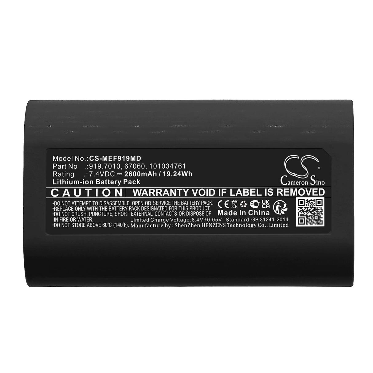 7.4V, Li-ion, 2600mAh, Batterie médicale compatible avec Medela, 101034761, Tire-lait Freestyle, 19.24Wh Medical Cameron Sino Technology Limited (Médical)
