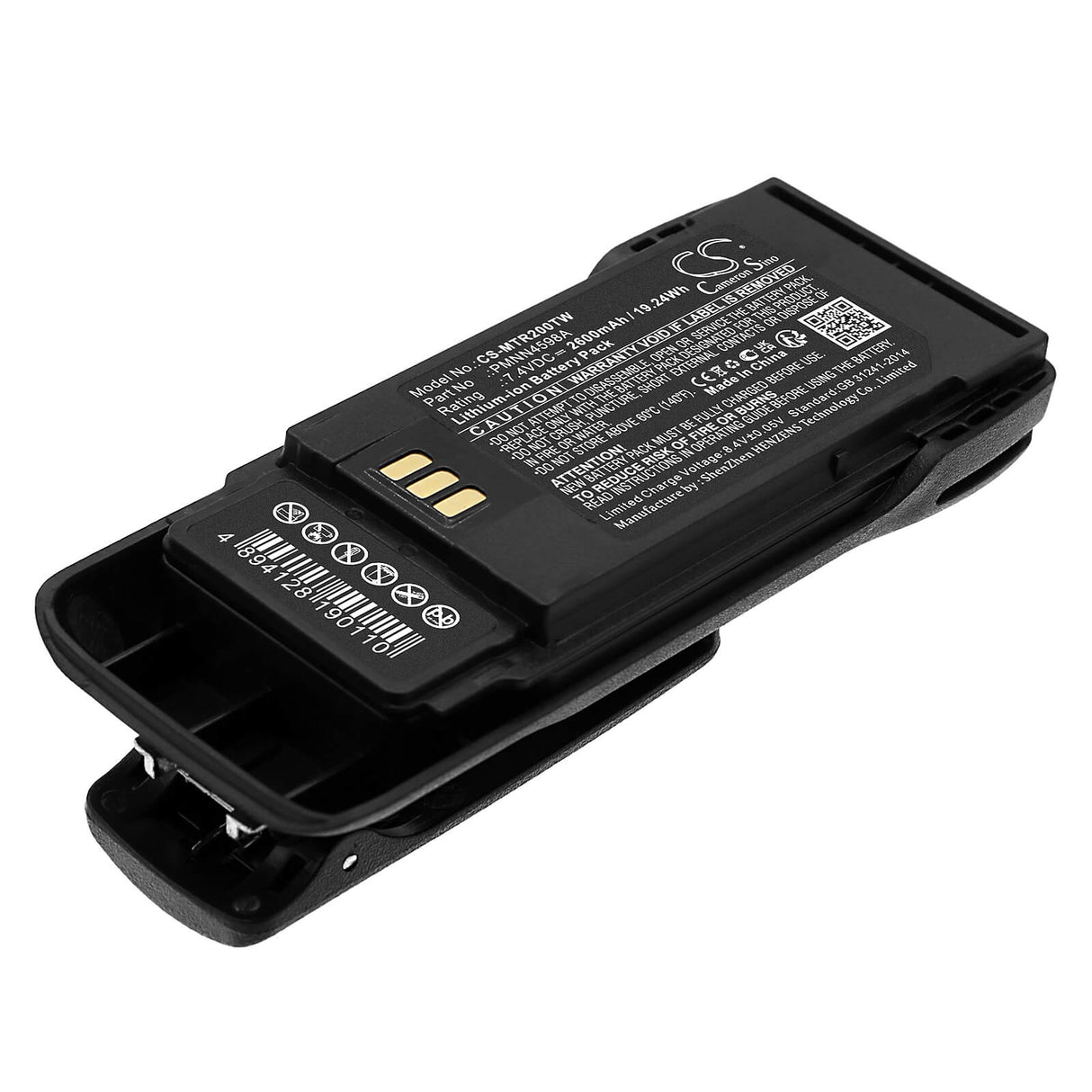 7.4V, Li-ion, 2600mAh, Two-Way Radio battery fits Motorola, Pmnn4598a, R2, 19.24Wh Two-Way Radio Cameron Sino Technology Limited