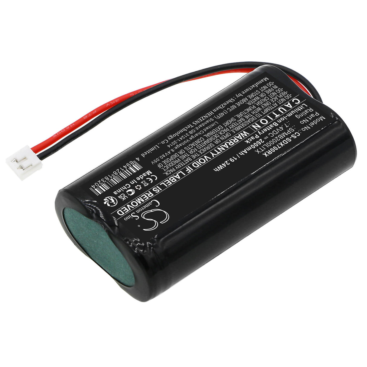 7.4V, Li-ion, 2600mAh, Remote Controller battery fits Spektrum, Spmb2000litx, Transmitter Dx7s, Transmitter Dx8, 19.24Wh Remote Controller Cameron Sino Technology Limited