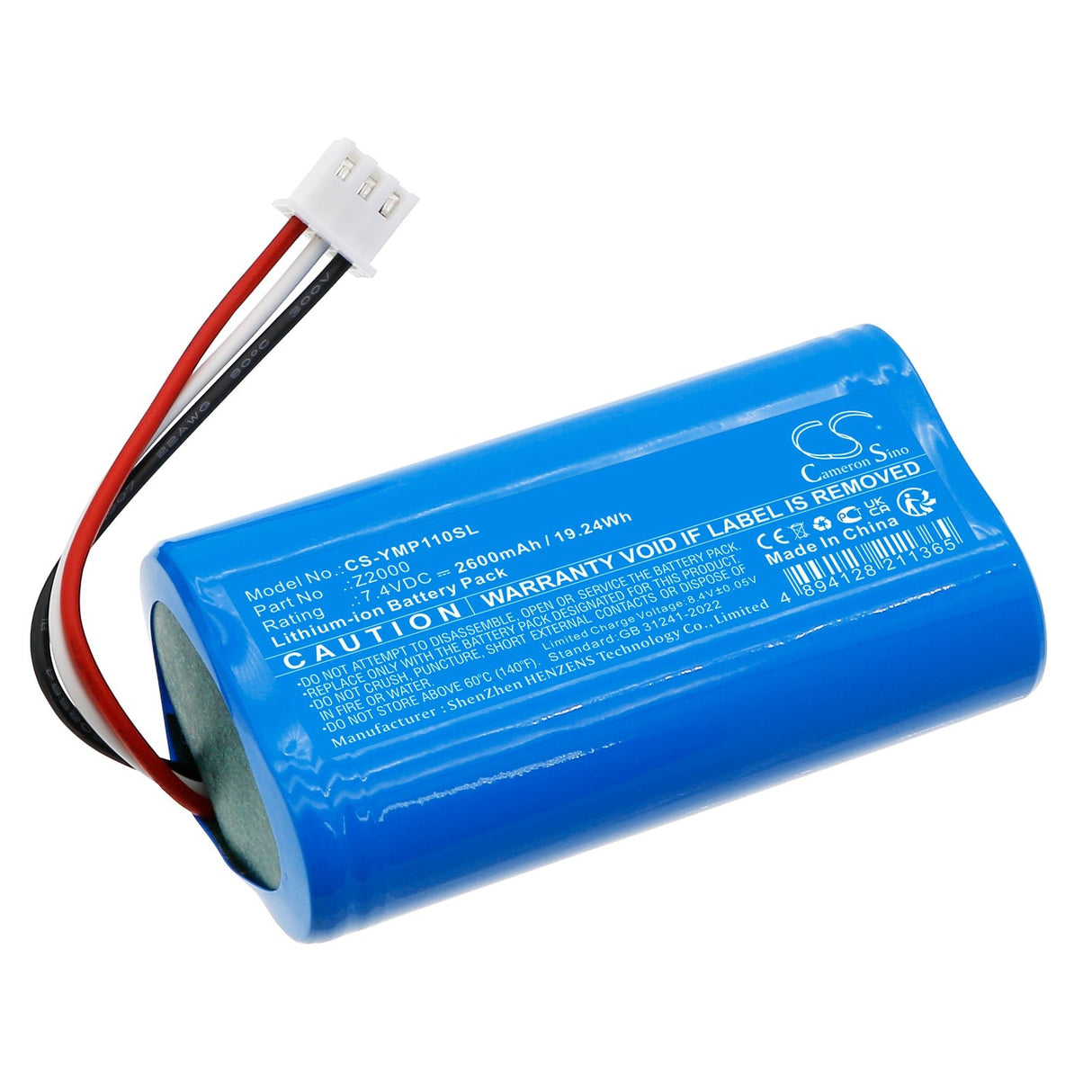 7,4V, Li-ion, 2600mAh, Batterie de modem câble compatible avec Ieasun, A9s, 19,24Wh Modem câble Cameron Sino Technology Limited