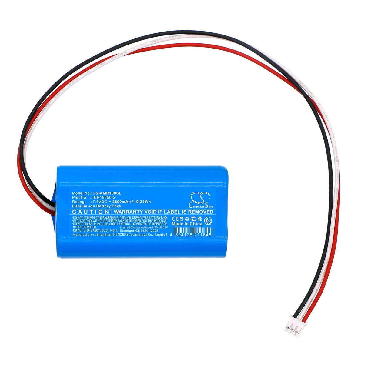 7.4V, Li-ion, 2600mAh, batterie de miroir cosmétique compatible avec Amiro, Amlo1, Amlo2, 19.24Wh Miroir Cosmétique Cameron Sino Technology Limited