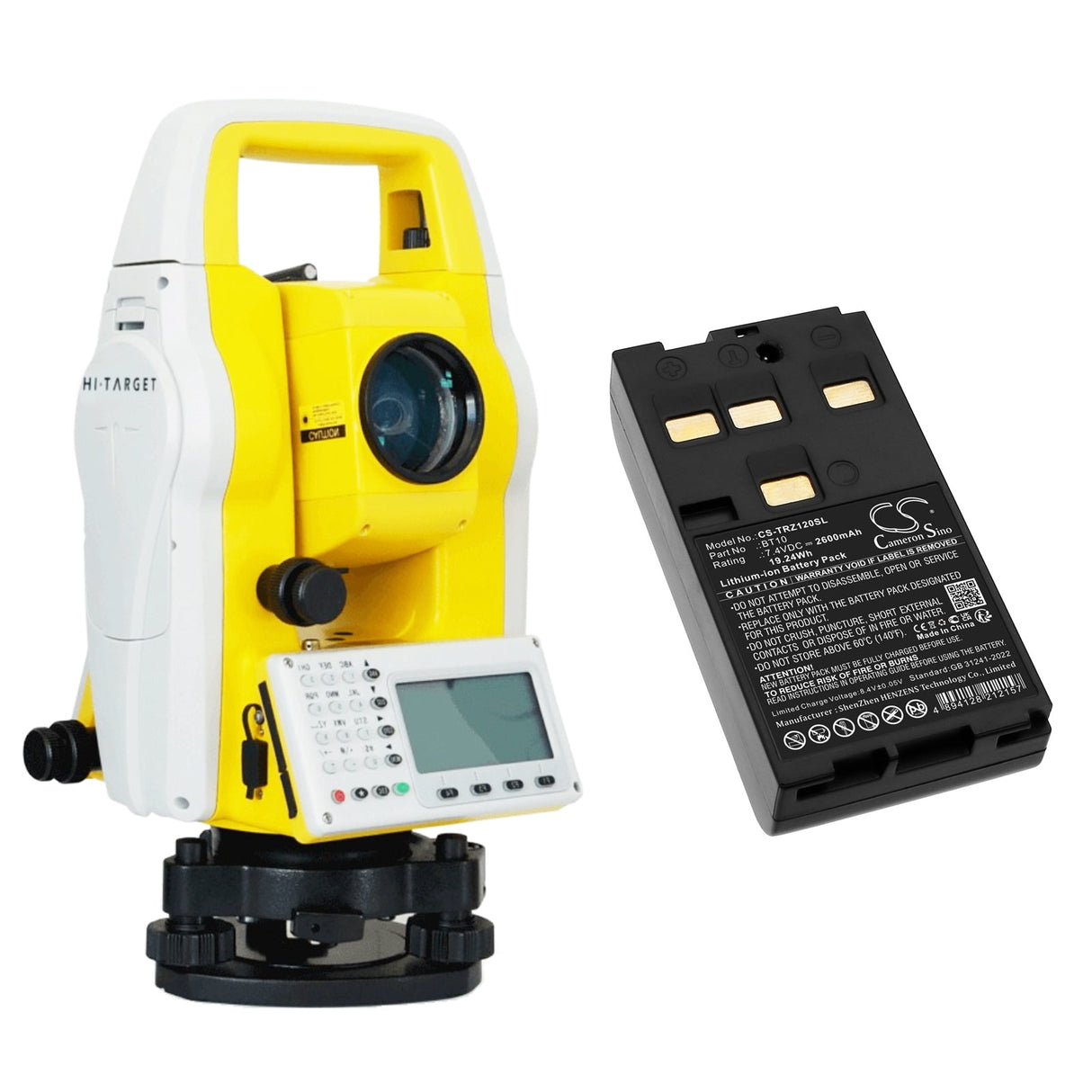 7.4V, Li-ion, 2600mAh, Equipment, Survey, Test battery fits Hi-target, Zts-120, Zts-120 Total Station, 19.24Wh Equipment, Survey, Test Cameron Sino Technology Limited