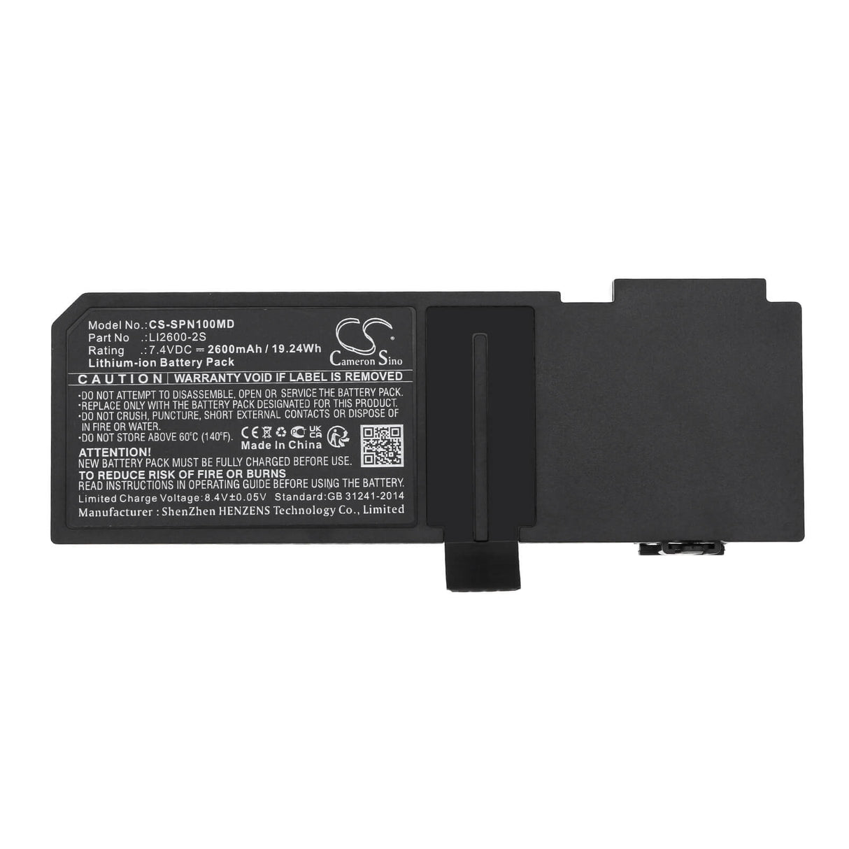 7.4V, Li-ion, 2600mAh, Medical battery fits Sinomdt, Asli2600-2s19.24, Icare Sn-a2t, Sn-a1, 19.24Wh Medical Cameron Sino Technology Limited (Medical)