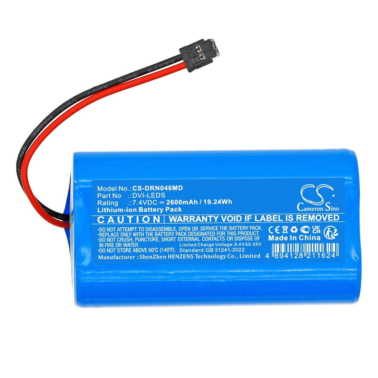 7.4V, Li-ion, 2600mAh, Batterie médicale compatible avec Vision, Led Daylite, 19.24Wh Medical Cameron Sino Technology Limited (Médical)