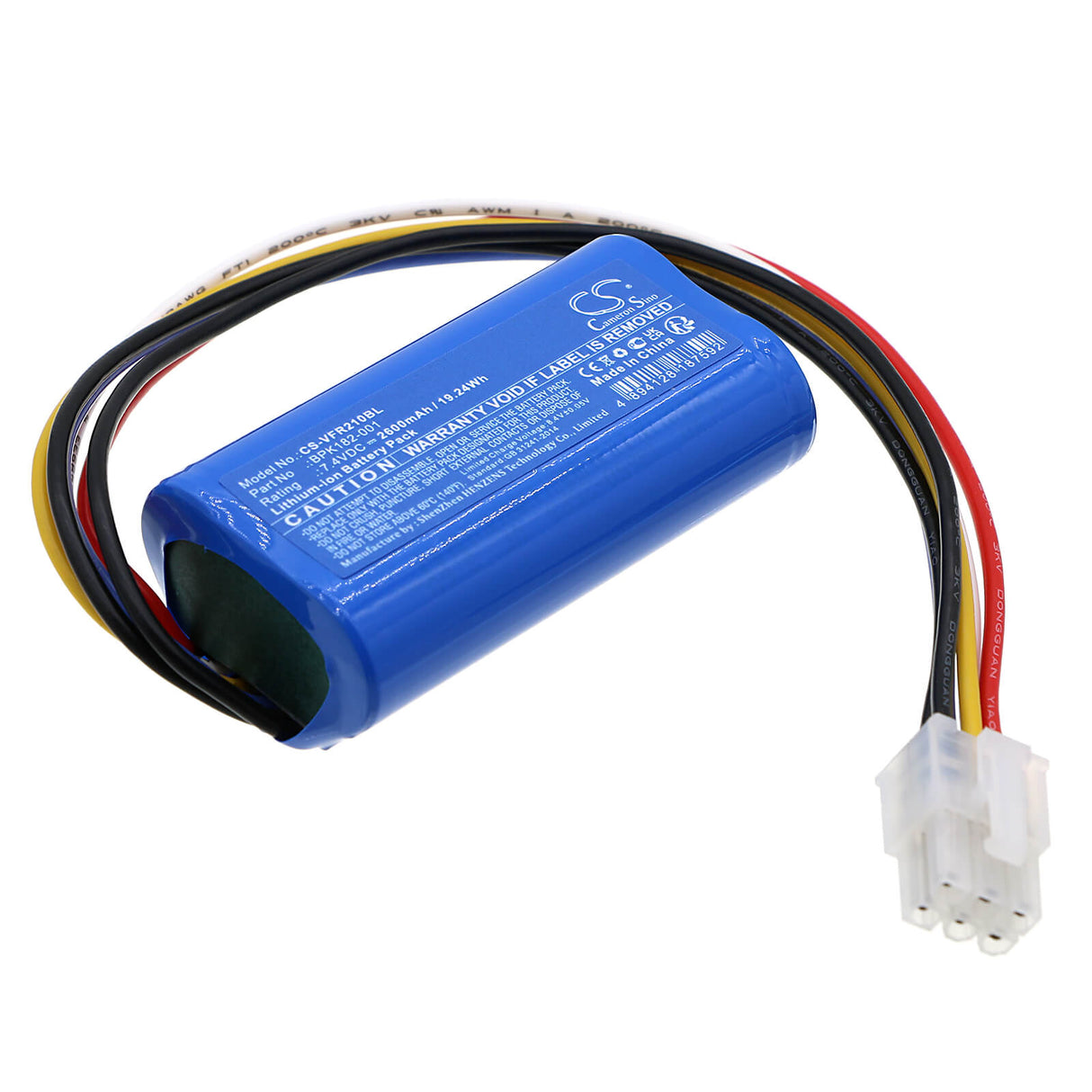 7.4V, Li-ion, 2600mAh, Payment Terminal battery fits Verifone, Bpk182-001, Pca169-001-01, Pca169-404-01-a, 19.24Wh Payment Terminal Cameron Sino Technology Limited