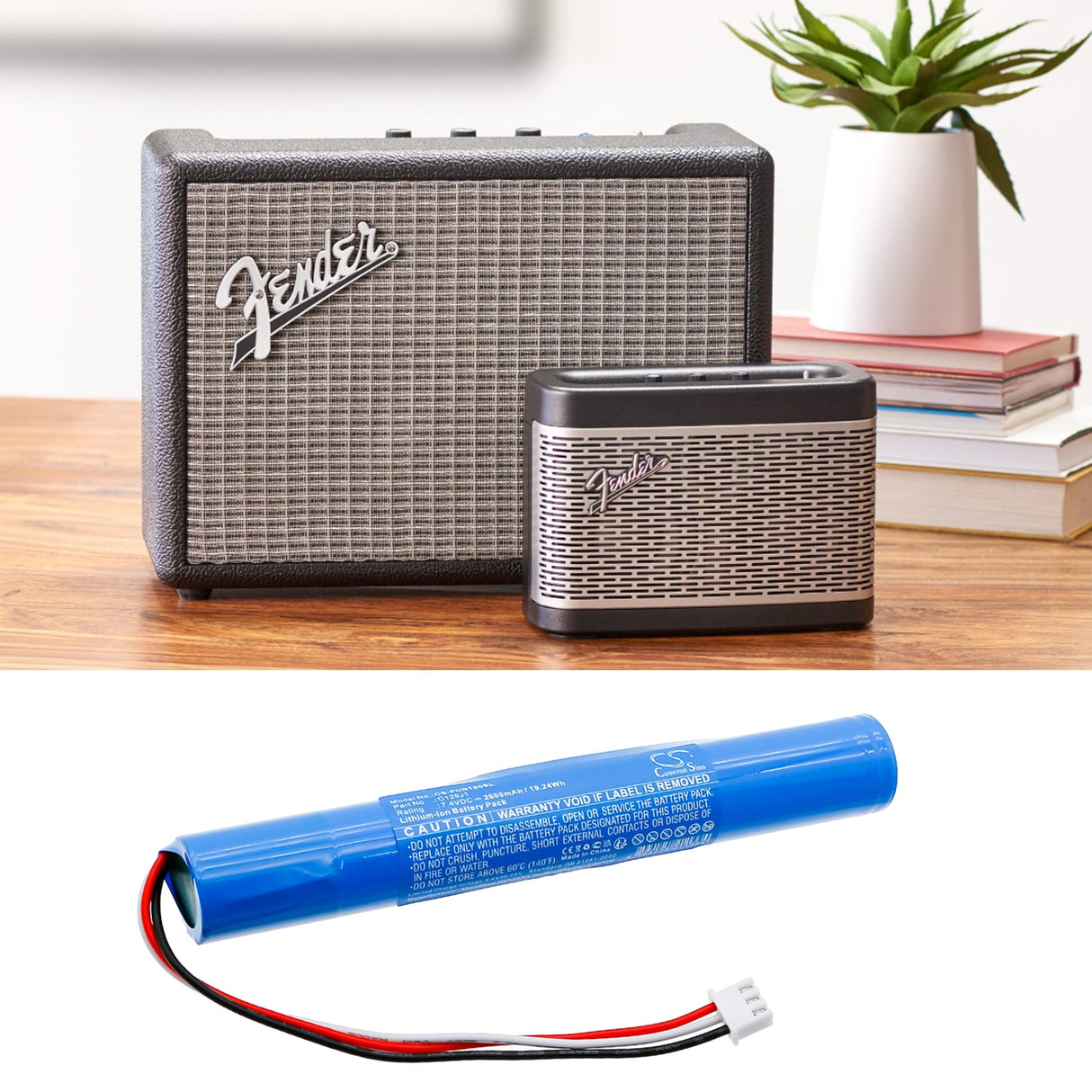 7.4V, Li-ion, 2600mAh, Batterie de haut-parleur compatible avec Fender, Newport, 19.24Wh Haut-parleur Cameron Sino Technology Limited