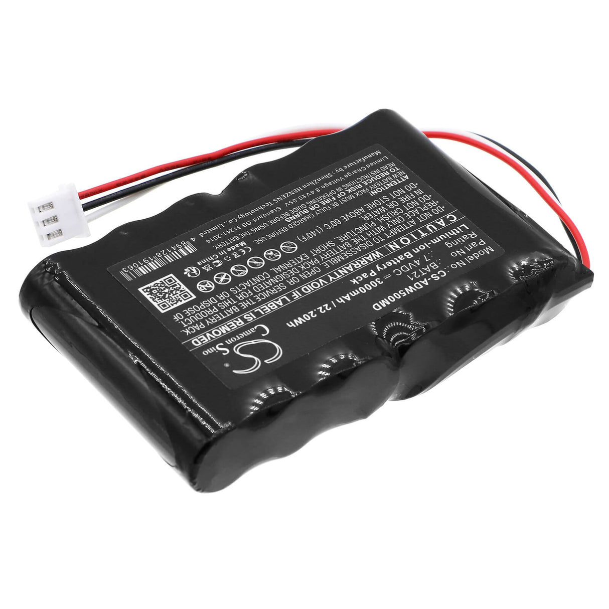 7.4V, Li-ion, 3000mAh, Batterie médicale compatible avec Ade, Bat21, Esw50-15, Stan07, 22.20Wh Cameron Sino Technology Limited (Médical)