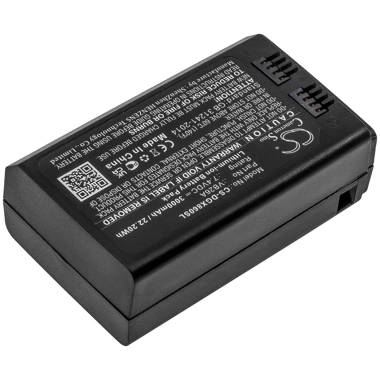 7.4V, Li-ion, 3000mAh, batterie d'éclairage stroboscopique compatible avec Godox, Vb26a, V860iii, 22.2Wh Éclairage stroboscopique Cameron Sino Technology Limited