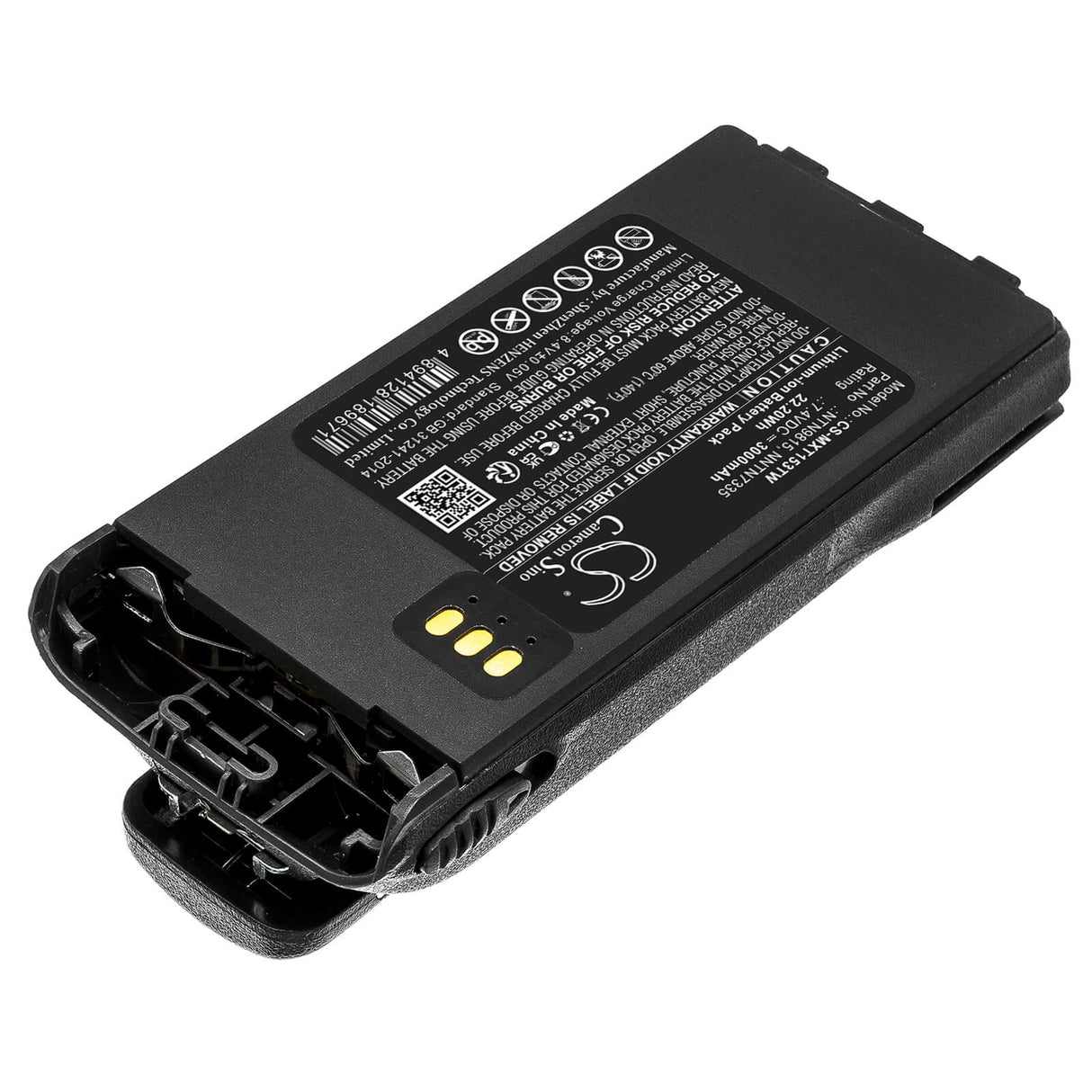 7.4V, Li-ion, 3000mAh, Two-Way Radio battery fits Motorola, Hnn9815, Mt1500, Nt1500, 22.2Wh Two-Way Radio Cameron Sino Technology Limited