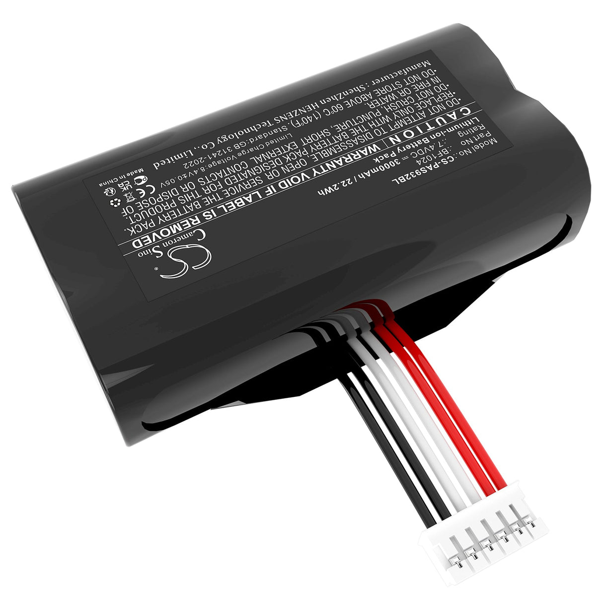 7,4V, Li-ion, 3000mAh, batterie de terminal de paiement compatible avec Pax, A910, 22,2Wh Terminal de paiement Cameron Sino Technology Limited