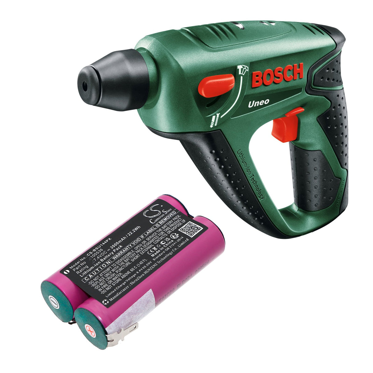 7.4V, Li-ion, 3000mAh, batterie pour outils électriques compatible avec Bosch, Uneo, 22.2Wh Outils électriques Cameron Sino Technology Limited (Outils électriques)
