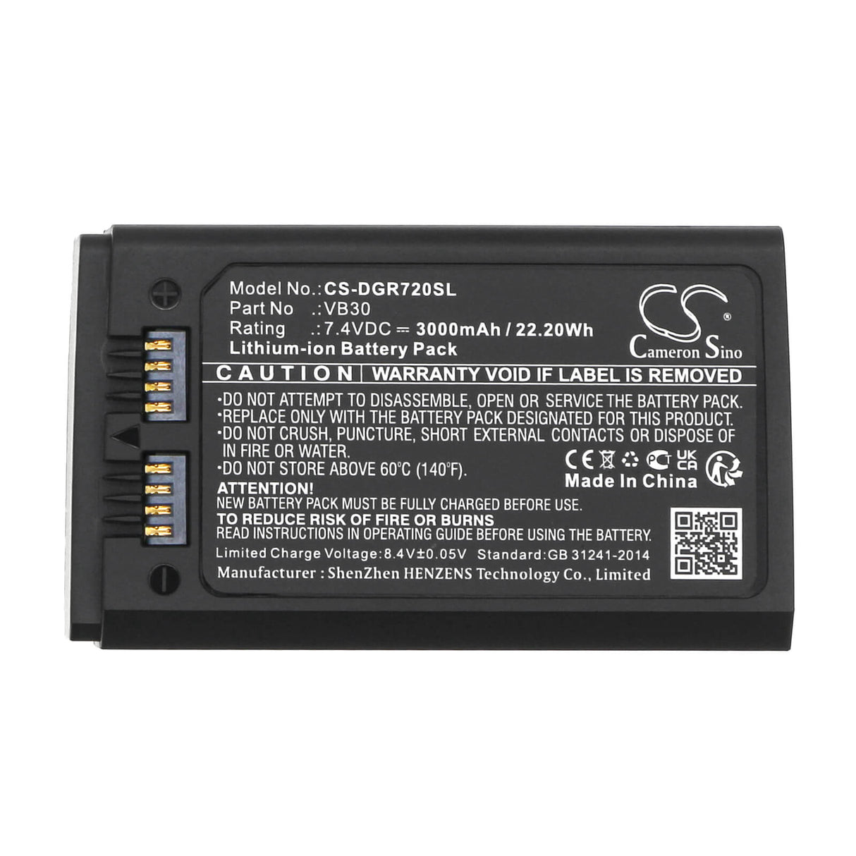 7.4v, Li-ion, 3000mah, Batterie Strobe Convient à Godox Ad100 Pro, Mf-r76, 22.20wh Éclairage Stroboscopique Cameron Sino Technology Limited