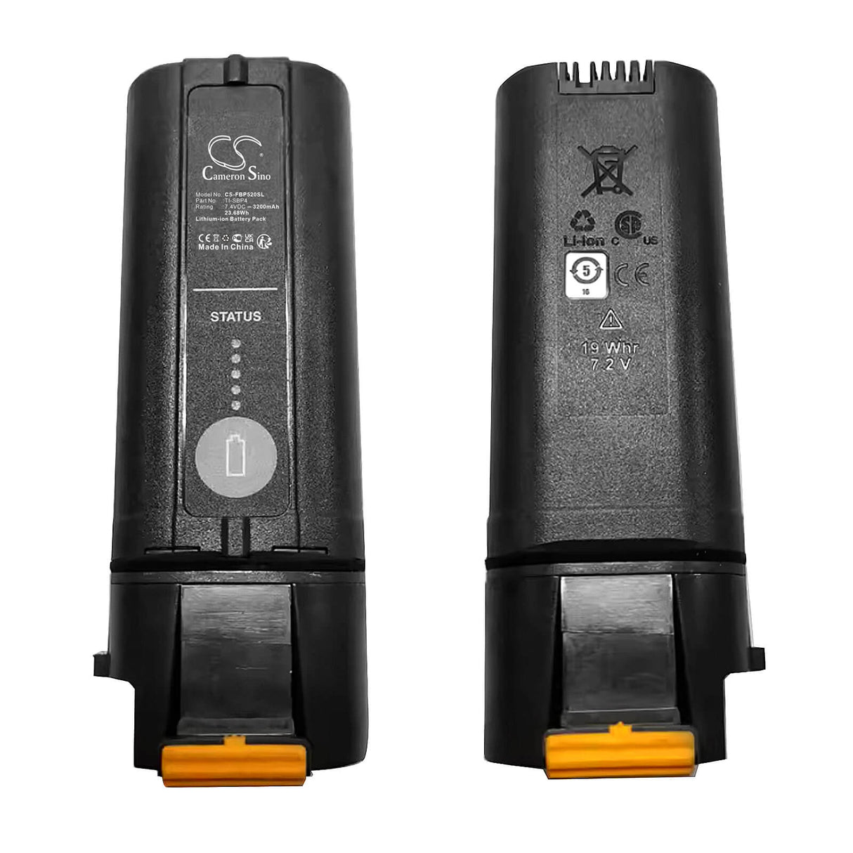 7,4V, Li-ion, 3200mAh, Batterie compatible Fluke, 1735, Tix501, Équipement 23,68Wh, Enquête, Test Cameron Sino Technology Limited (Suspendu)