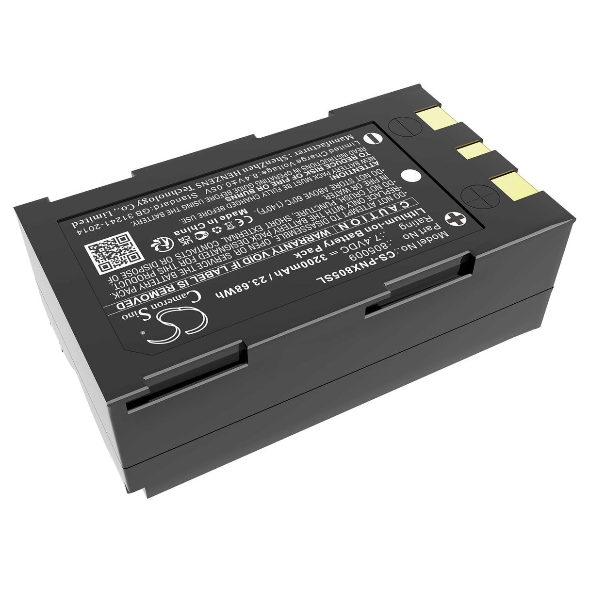 7.4V, Li-ion, 3200mAh, Portable Printer battery fits Phoenix Contact, Thermofox, Thermomark Go, 23.68Wh Portable Printer Cameron Sino Technology Limited