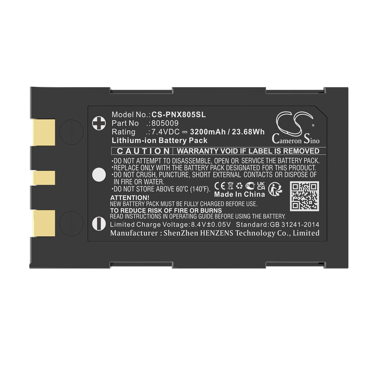 7.4V, Li-ion, 3200mAh, Portable Printer battery fits Phoenix Contact, Thermofox, Thermomark Go, 23.68Wh Portable Printer Cameron Sino Technology Limited