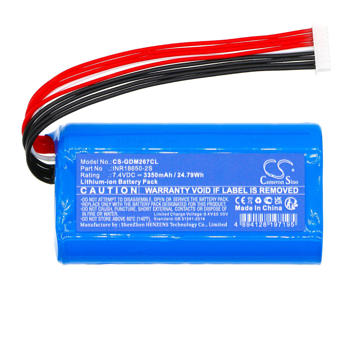7.4V, Li-ion, 3350mAh, batterie de Communication & Conférence compatible avec Grandstream, Inr18650-2s, Gac2570, 24.79Wh Communication & Conférence Cameron Sino Technology Limited