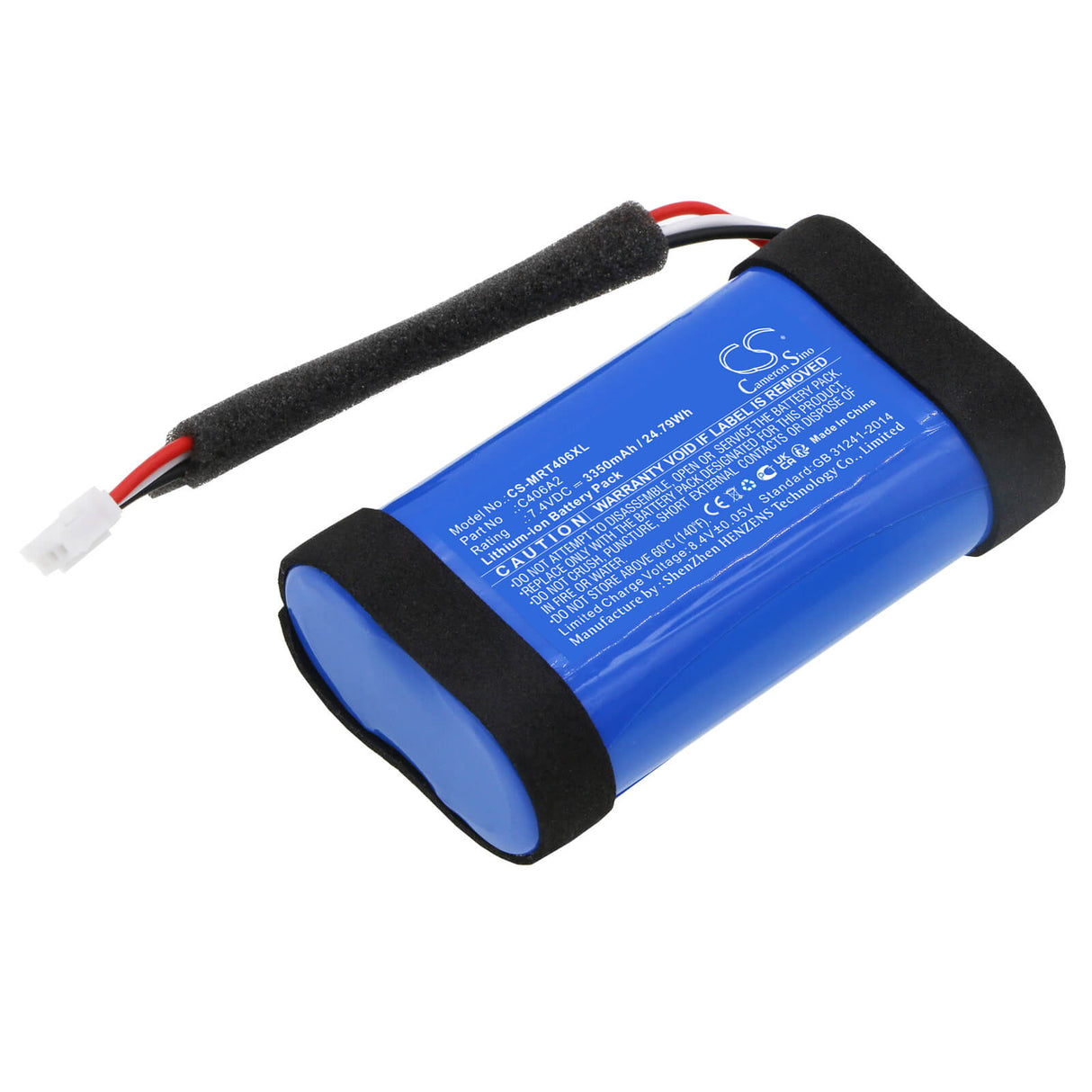 7.4V, Li-ion, 3350mAh, Batterie de haut-parleur compatible Marshall, 1001908, 1005696, 24.79Wh Haut-parleur Cameron Sino Technology Limited
