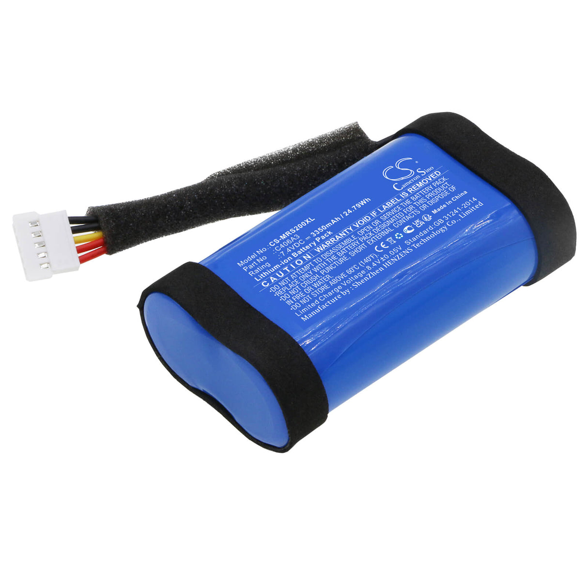 7.4V, Li-ion, 3350mAh, Speaker battery fits Marshall, Stockwell Ii, C406A3 - 24.79Wh Speaker Cameron Sino Technology Limited
