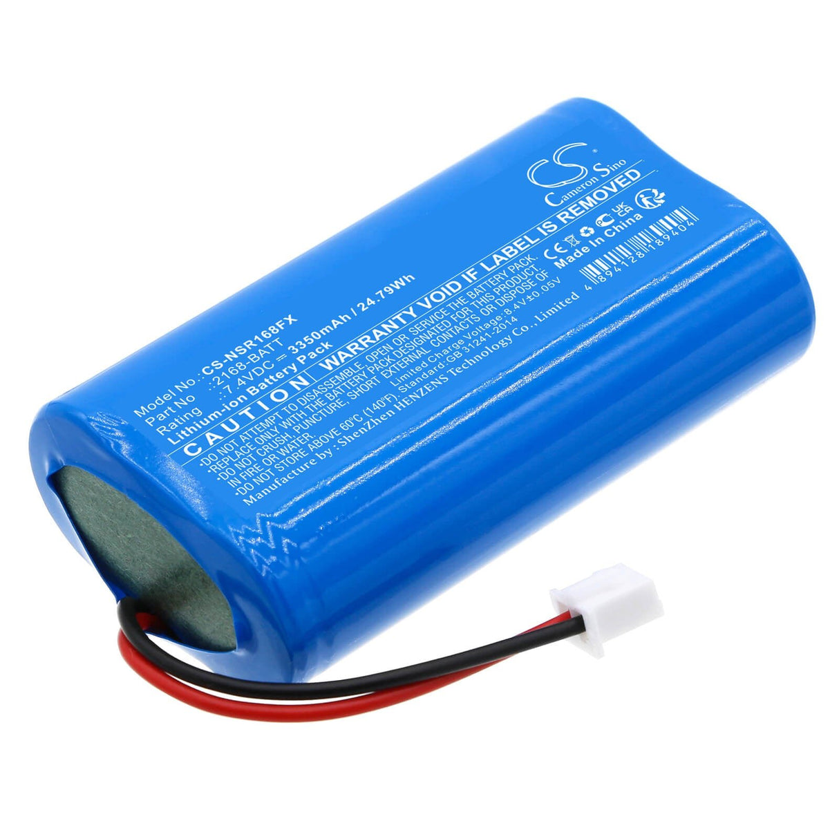 7.4V, Li-ion, 3350mAh, Flashlight battery fits Nightstick, 2168-batt, Nsr-2168, 24.79Wh Flashlight Cameron Sino Technology Limited