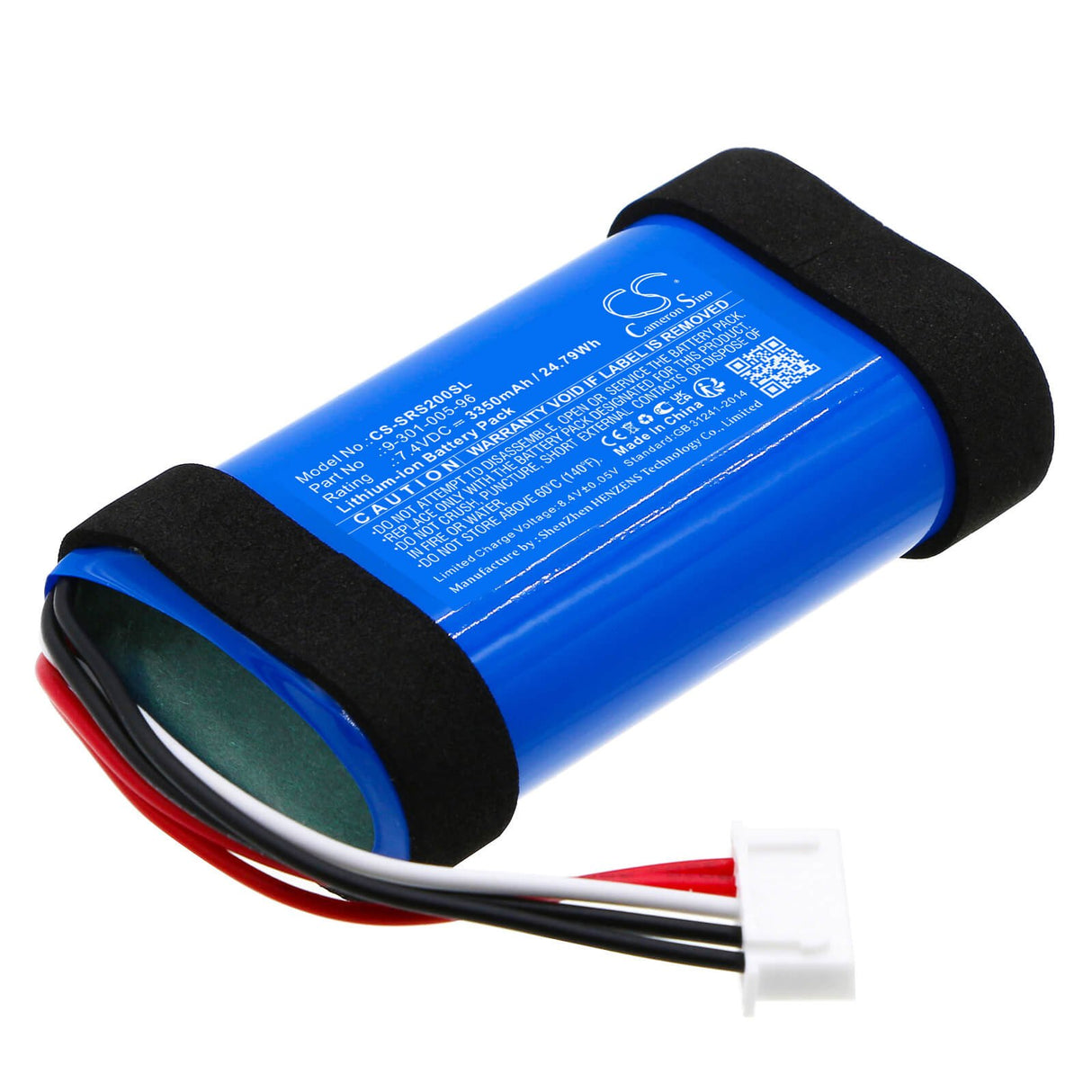 7.4V, Li-ion, 3350mAh, Speaker battery fits Sony, Lspx-s2, Lspx-s3, 24.79Wh Speaker Cameron Sino Technology Limited