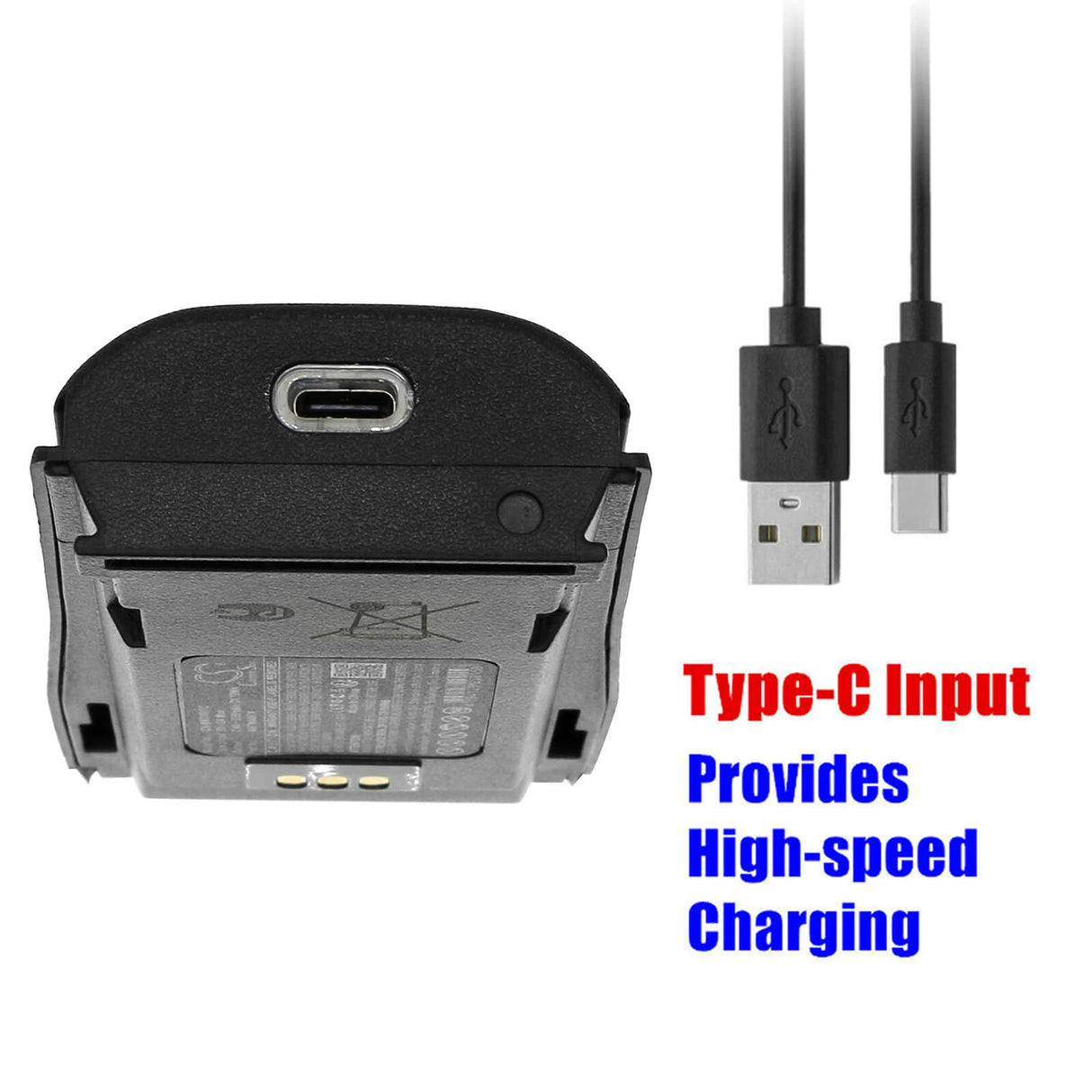7.4V, Li-ion, 3350mAh, Two-Way Radio Battery with USB-C Charge port, fits Motorola, Cp040, Cp140, 24.79Wh Two-Way Radio Cameron Sino Technology Limited